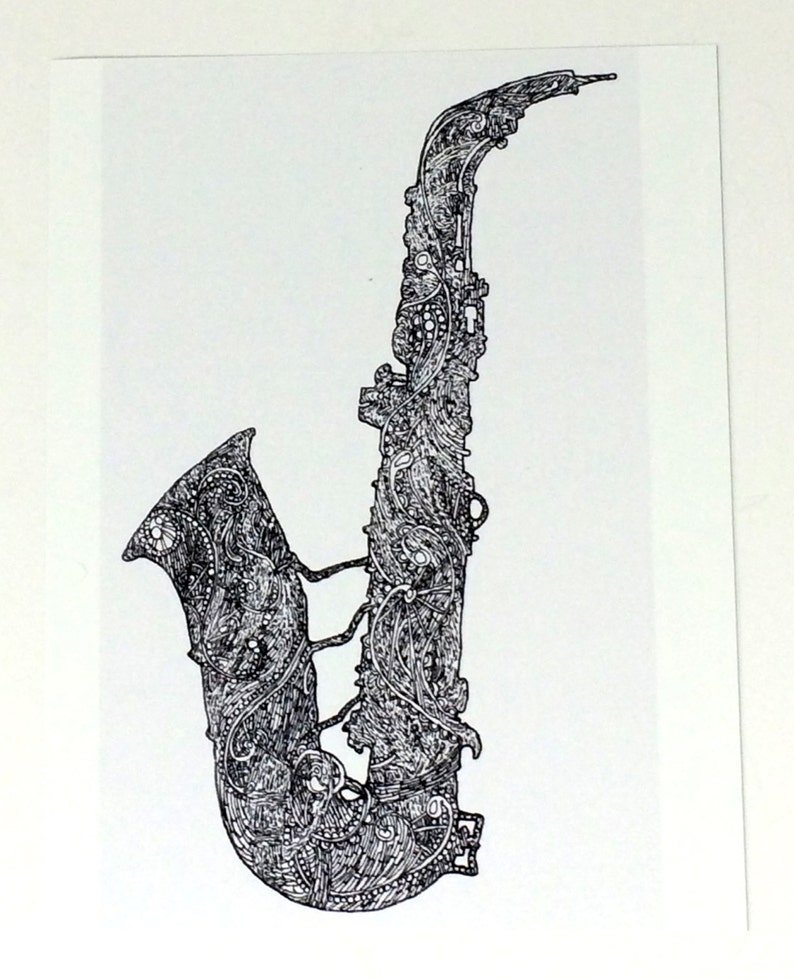 Saxophone Art Alto Wall Tenor Print Ian Gifts For Ians Decor Gift