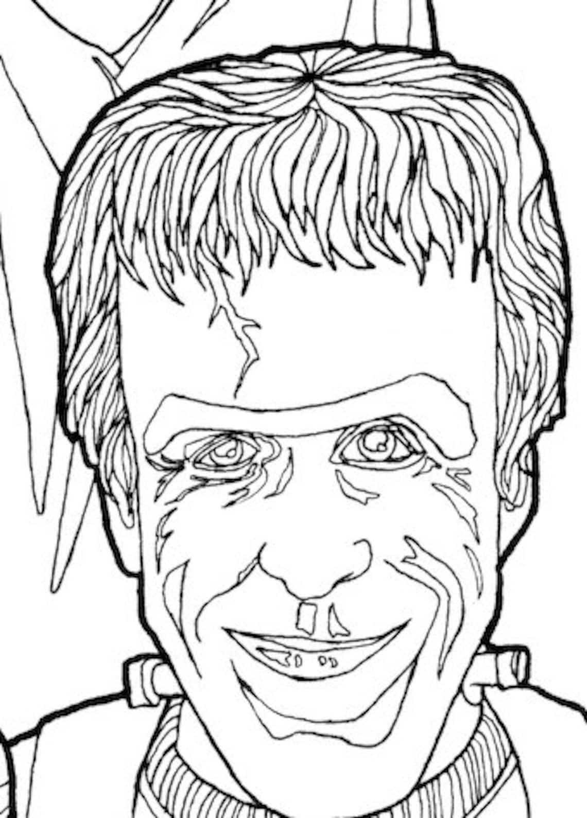 DIGITAL DOWNLOAD Munsters Coloring Book Page Halloween - Etsy