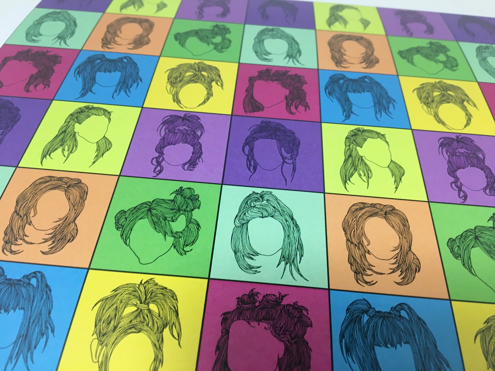 90s Hairstyle Art Print Nostalgic 90s Themed Art Gift For Hairstylist 90s-hairstyle-art-print-nostalgic-90s-themed-art-gift-for-hairstylist