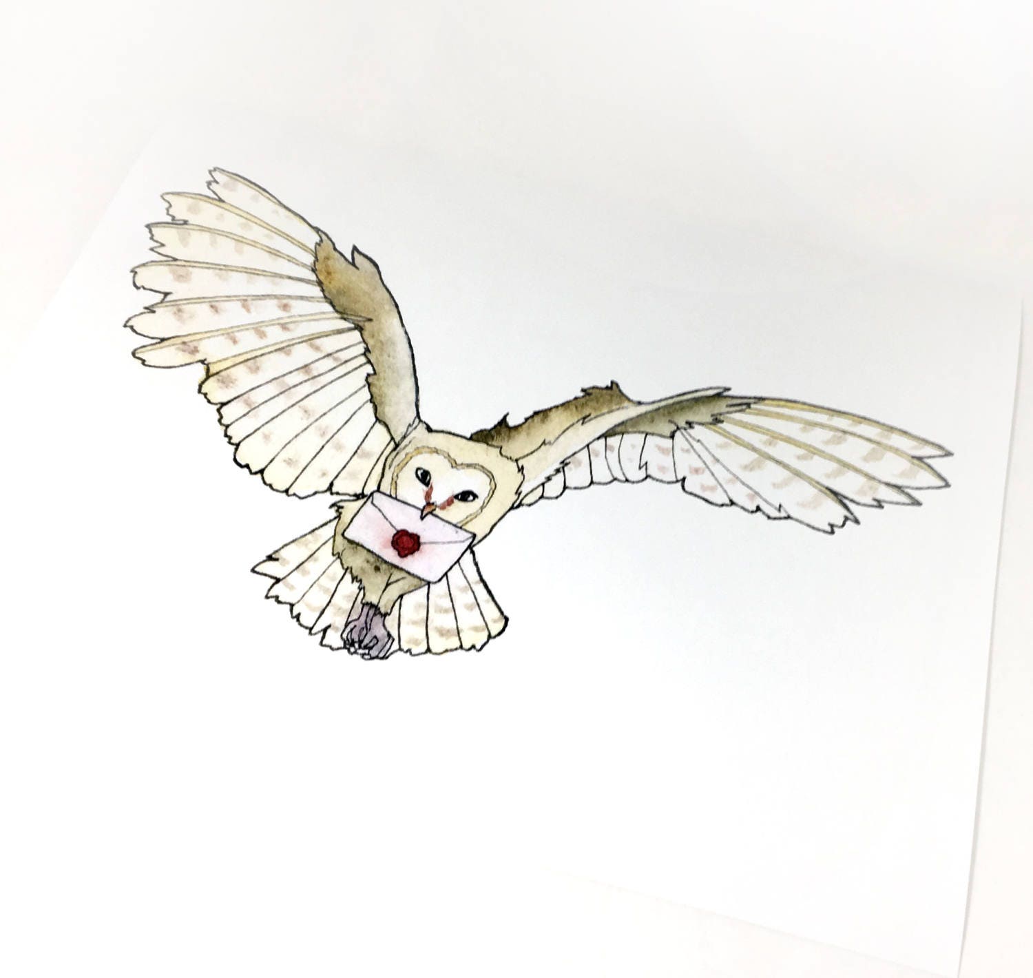 EulePostKunstdruck HarryPotterFanKunst Eule die Etsy