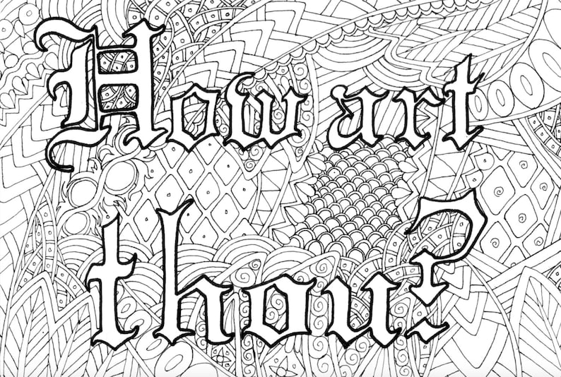 Color In Greeting Cards Adult Coloring Hello Postcards Old English Cards Color In Postcards Southern Postcard Adult Coloring Postcards