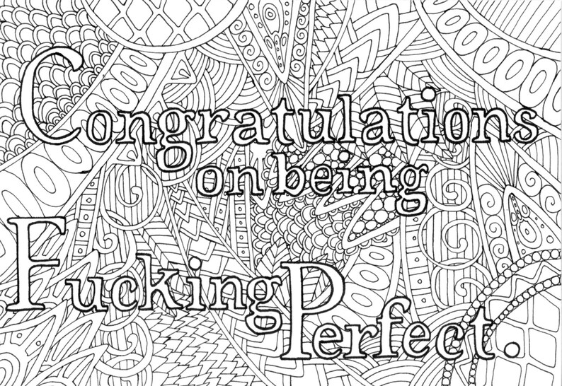 Download ADULT HUMOR Coloring Pages F Bomb Coloring Book Pages ...