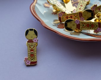 山中三平こけし、ヴィンテージ木製創作こけし、日本の民芸品、白浜