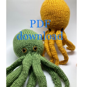Octopus knitting pattern PDF download