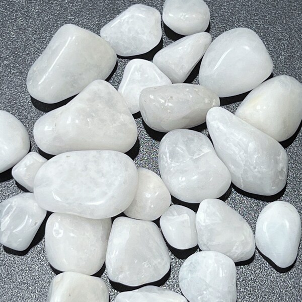 Tumbled Milky White Quartz Crystal (1/2 lb) 8 oz Bulk Wholesale Lot Half Pound Polished Stones Natural Gemstones Milk Crystals