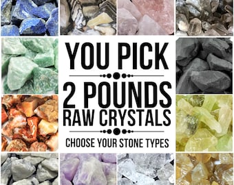 2 Lbs Free Shipping Raw Crystals (You Pick) Bulk Wholesale Rough Gemstone Lot Natural Stones Crystal Minerals Quartz Amethyst Aventurine