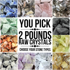 2 Lbs Free Shipping Raw Crystals (You Pick) Bulk Wholesale Rough Gemstone Lot Natural Stones Crystal Minerals Quartz Amethyst Aventurine