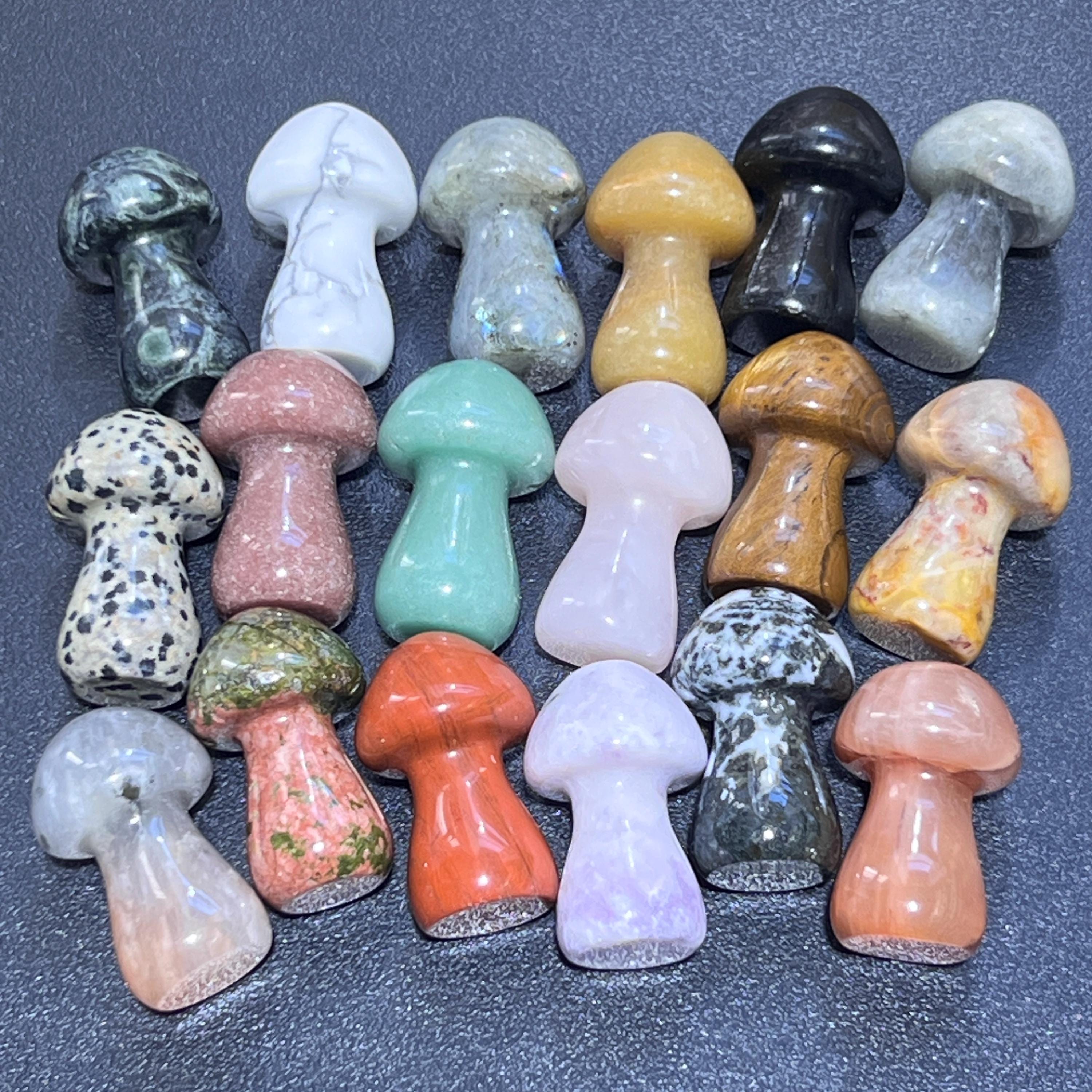 Mixed Crystal Mushrooms Gemstone Carving Decor Bulk Wholesale Healing Crystals And Stones