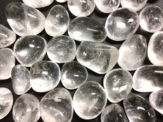 Bulk Wholesale Lot 1 Kilo 2.2 Lbs Tumbled Clear Quartz Crystal