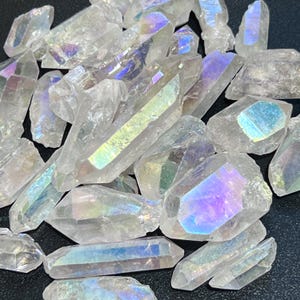 Angel Aura Clear Quartz Crystal Rough Raw Points Bulk Wholesale Lot Gemstone Decor Supply Healing Crystals And Stones