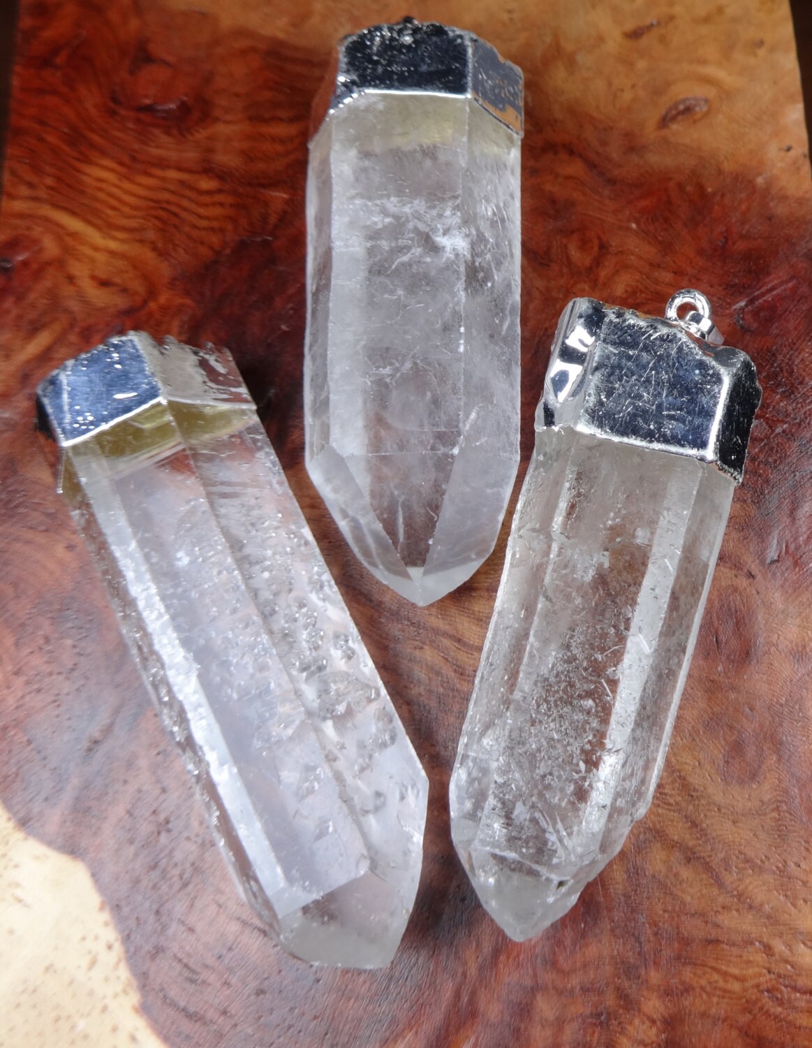 Quartz - Large Necklace - Crystal Point Pendant - Gemstone Pendant (L…