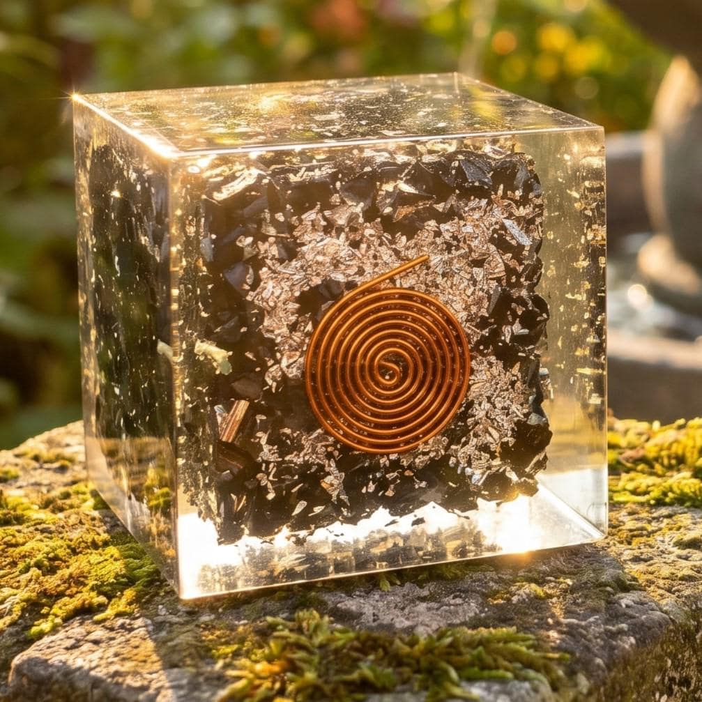 Tourmaline Crystal Resin Orgone Cube Natural Genuine Mineral - Etsy
