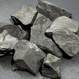 Black Shungite Type-2 Rough Raw Stones (By The Piece or Pound) Wholesale Gemstone Decor Supply Healing Crystals And Stones