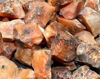 Red Carnelian Agate Crystal Rough Raw Stones (By The Piece Or Pound) Wholesale Gemstone Decor Supply