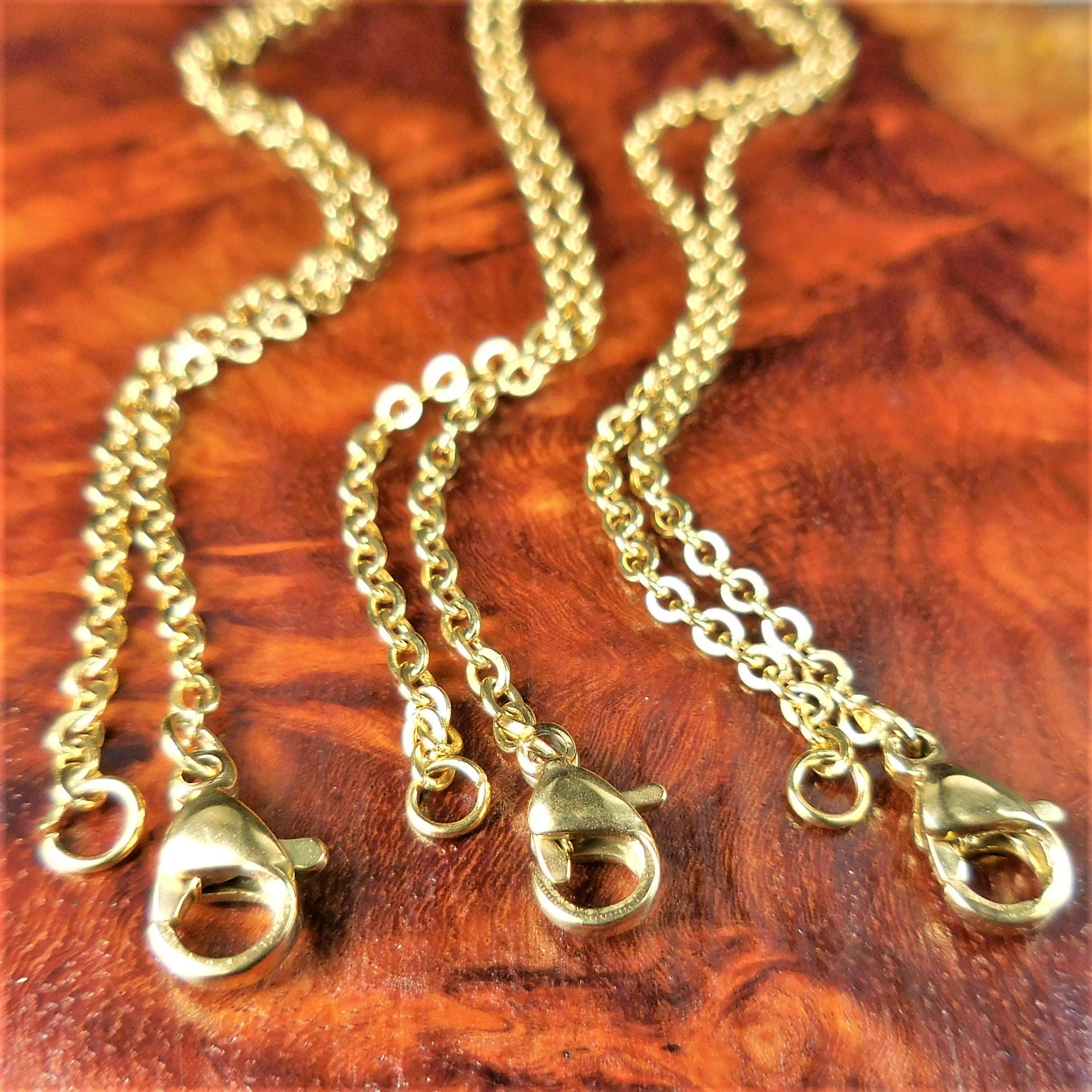 Stainless Steel Gold Plated Necklace Chains 316 Grade Link Etsy