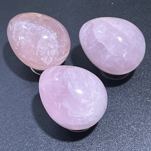 Extra Quality Madagascar Pink Rose Quartz Egg Gemstone Decor Carving Supply Healing Crystals And Stones