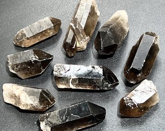 Smoky Quartz Crystal Rough Raw Points (By The Piece Or Pound) Brazil Mineral