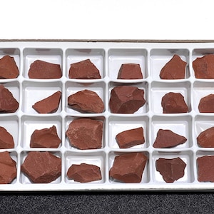 Red Jasper Stones (24 Pcs) Box Flat Bulk Wholesale Lot Rough Raw Gemstones Healing Crystals And Stones