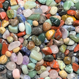 Bulk Wholesale Lot 1 LB - Gemstone Mix 5-9mm - One Pound Tumbled Polished Stones Natural Gemstones Crystals