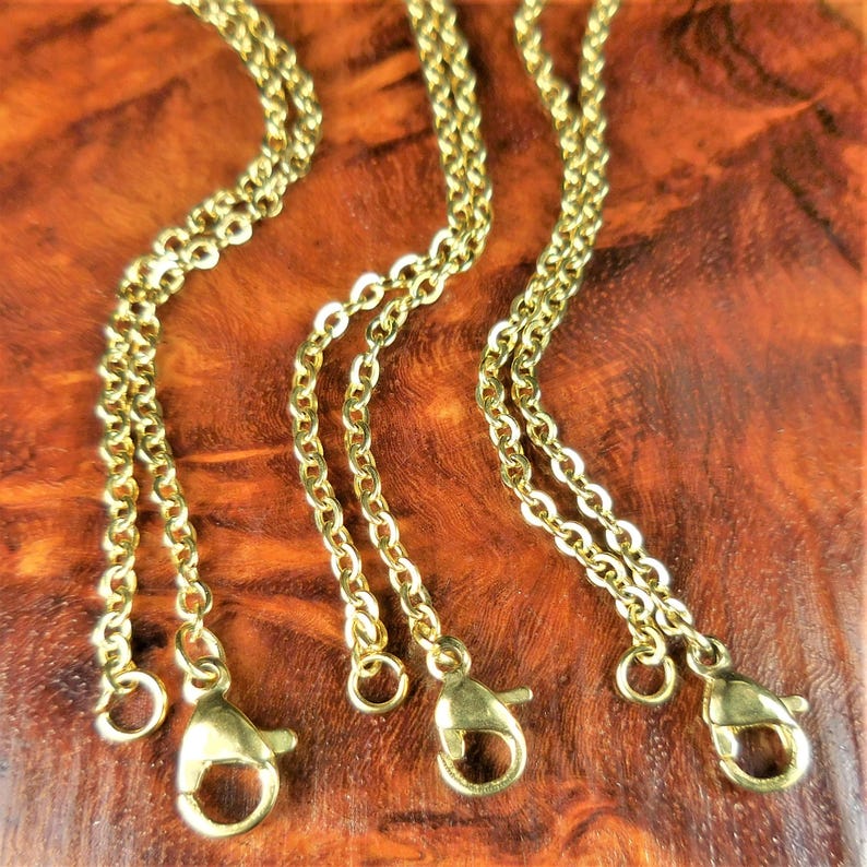 Stainless Steel Gold Plated Necklace Chains 316 Grade Link Etsy