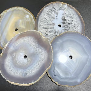 Large Natural Color Agate Slice Clock Faces (6-7 Inches)(1 CM Drilled Hole)
