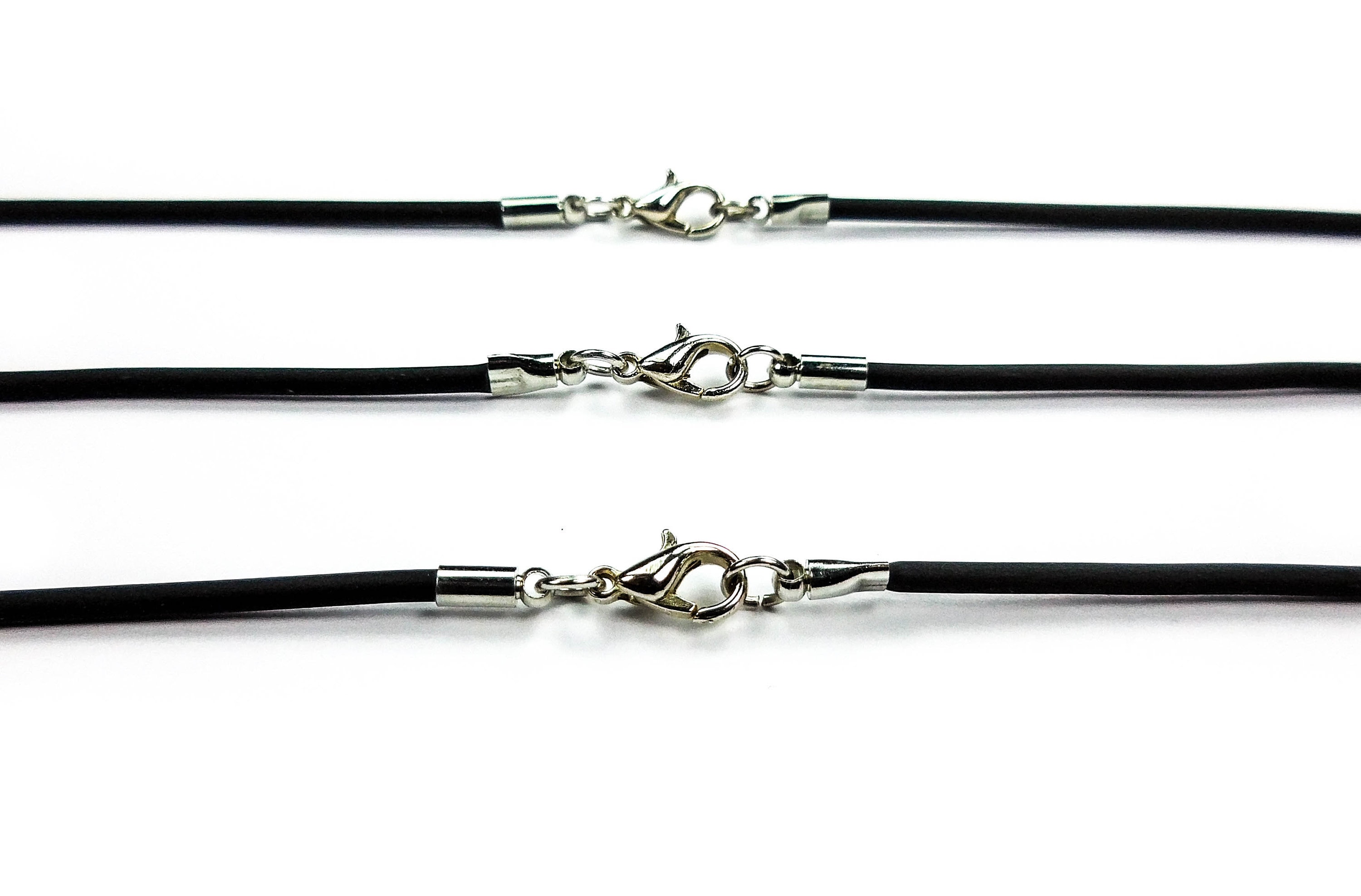 Necklace Cords Black Cord Necklaces Lobster Claw Clasp Etsy