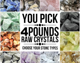 Kit para Montagem de Cristais (Várias Opções, Um Preço) - Frete Grátis para os EUA - Conjunto de Presente com Coleção de Pedras Preciosas e Minerais - Quartzo e Ametista (4 libras)