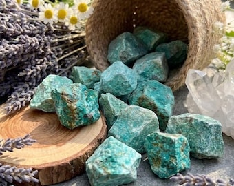 Teal Chrysocolla Mineral Rough Raw Stones (By The Piece or Pound) Peru Boho Authentic Natural Beauty