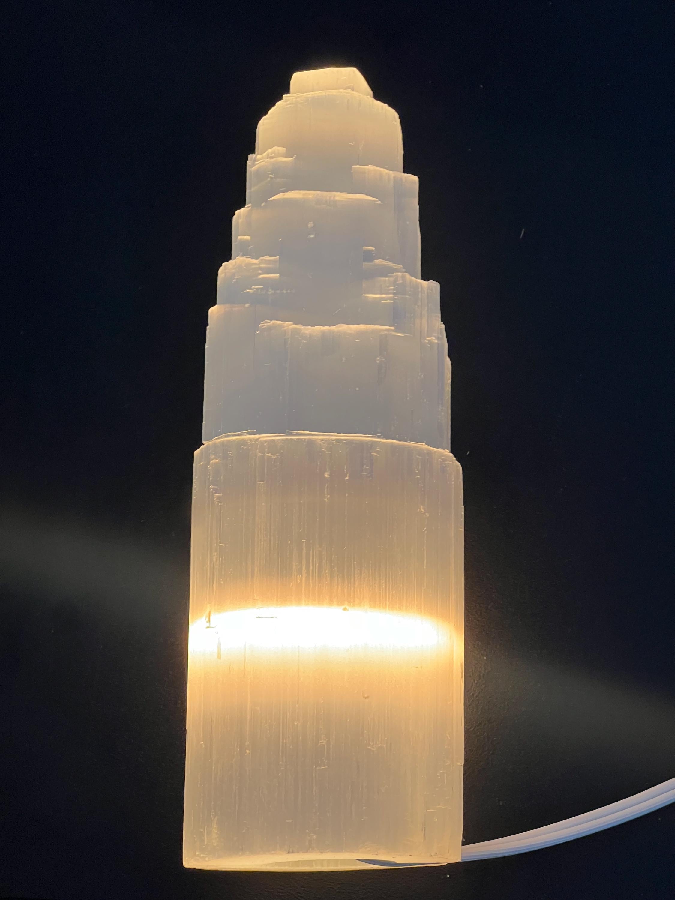 Super Large Selenite Crystal Tower Lamp Standing Display Raw Natural Healing Crystals Cleansing Charging