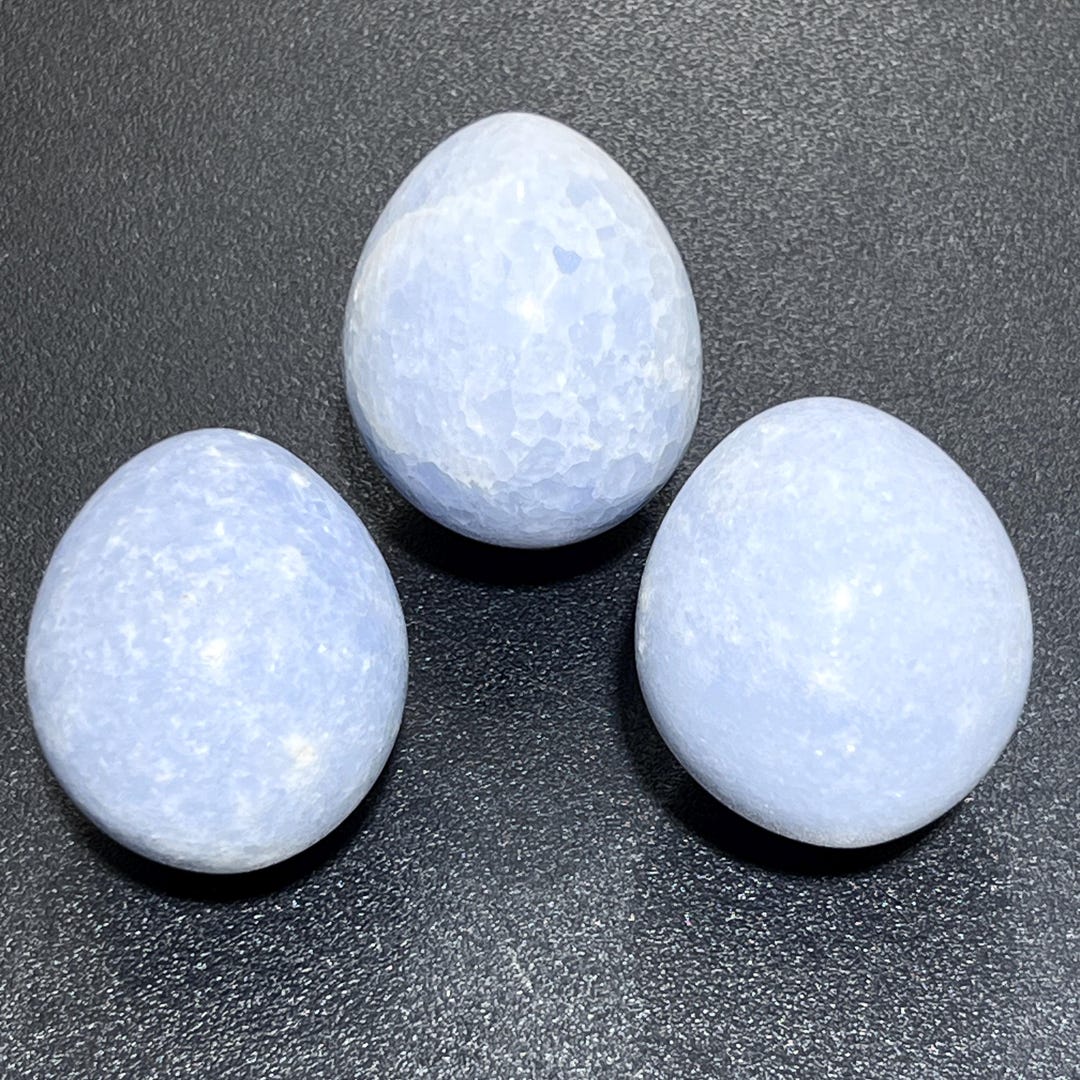 Blue Celestite Crystal Egg Polished Carving Wholesale Gemstone Decor ...