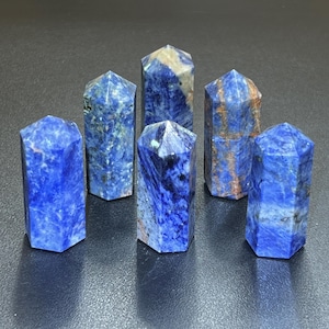 Blue Sodalite Crystal Point Tower Obelisk Carving Wholesale Gemstone Decor Supply Healing Crystals And Stones