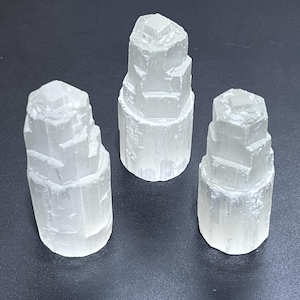 Selenite Crystal Standing Tower Medium (4 Inches) Gemstone Home Decor Supply Healing Crystals And Stones