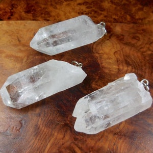 Raw Quartz Crystal Pendant Large Rough Clear Point Necklace Charm Healing Crystals and Stones Jewelry image 2