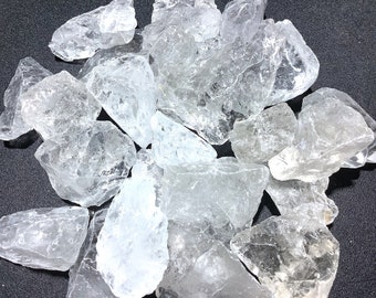 Rough Raw Clear Quartz Crystal (1/2 lb) 8 oz Bulk Wholesale Lot Half Pound Stones Raw Gemstones Natural Crystals