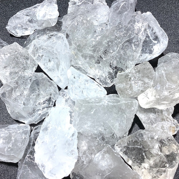 Rough Raw Clear Quartz Crystal (1/2 lb) 8 oz Bulk Wholesale Lot Half Pound Stones Raw Gemstones Natural Crystals