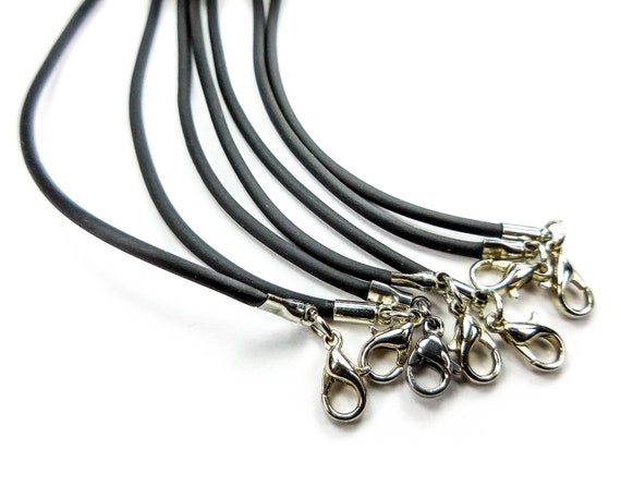 Necklace Chains Gold Silver Plated Lobster Clasp Bayonet Spring Ring Black Cords