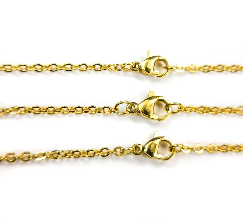 Stainless Steel Gold Plated Necklace Chains 316 Grade Link Etsy