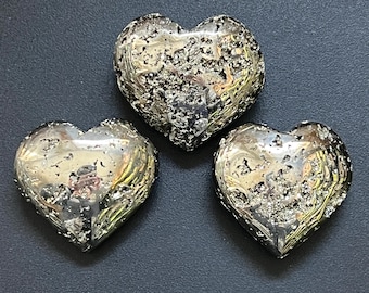 Large Iron Pyrite Druzy Crystal Puffy Heart Polished Carving Wholesale Fools Gold Healing Crystals And Stones