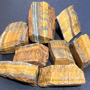 Golden Tigers Eye Rough Raw Stones (By The Piece or Pound) Wholesale Gemstone Decor Supply Healing Crystals And Stones