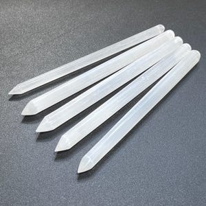 Selenit Kristall Zauberstab Spitze Dünne Bleistift Geformte Kristalle Heilende Kristalle Und Steine
