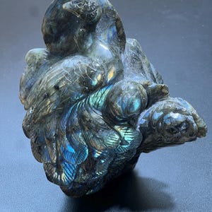 Large Peacock Flashy Labradorite Crystal Carving Wholesale Gemstone Decor Supply Healing Crystals And Stones