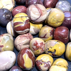 Mookaite Jasper Tumbled Stones (By The Piece Or Pound) Bulk Wholesale Lot Polished Gemstones Decor Supply Healing Crystals And Stones