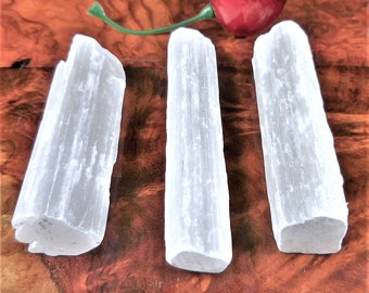 Bulk Wholesale Lot 10 Pieces Selenite - Raw Crystal Stick - Natural Selenite Sticks Minerals Rough Crystal White Selenite Wands