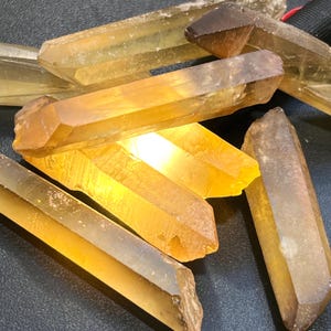 Citrine Crystal Points Extra Large (Untreated) Natural (2-4 Inches) Single or Double Terminated Healing Crystals And Stones
