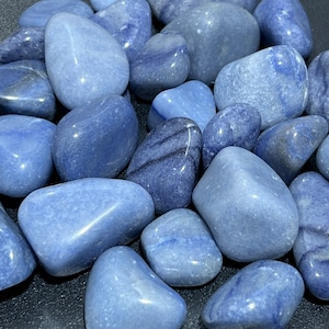Blue Quartz Tumbled (By The Piece Or Pound) Bulk Wholesale Supply Lot Polished Gemstones Healing Crystals And Stones