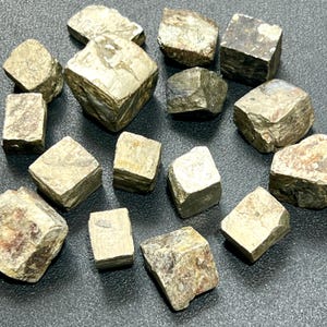 Gold Iron Pyrite Crystal Cubes Rough Raw (By The Piece or Pound) Fools Gold Wholesale Gemstone Decor Supply Healing Crystals And Stones