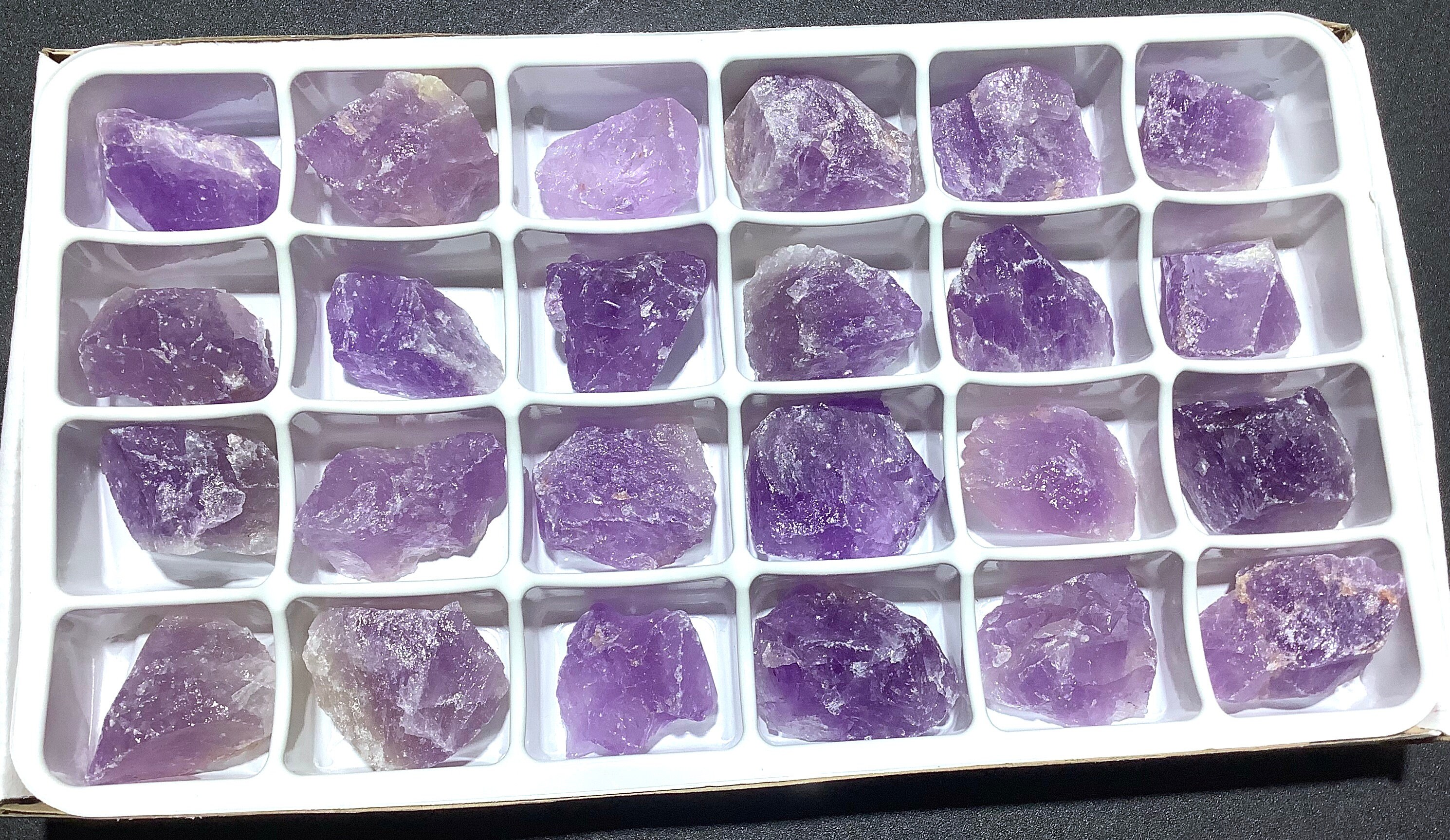 Bulk Wholesale Lot 24 Piece Flat - Purple Amethyst - Rough Raw Stones…