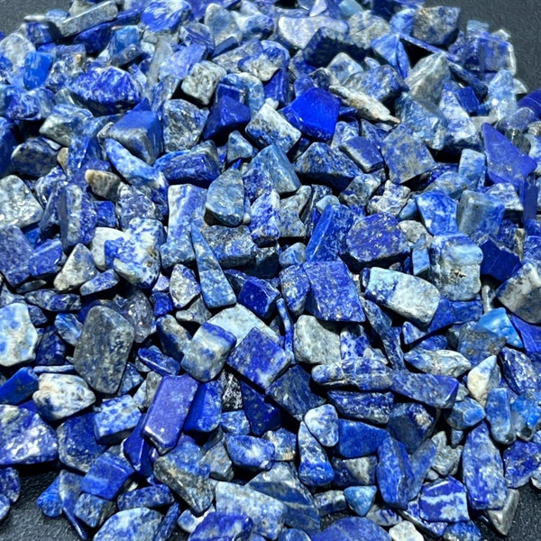 Lapis Tumbled Small Chips (1 Kilo)( 2.2 LBs) Bulk Wholesale Lot Tiny Raw Natural Gemstones