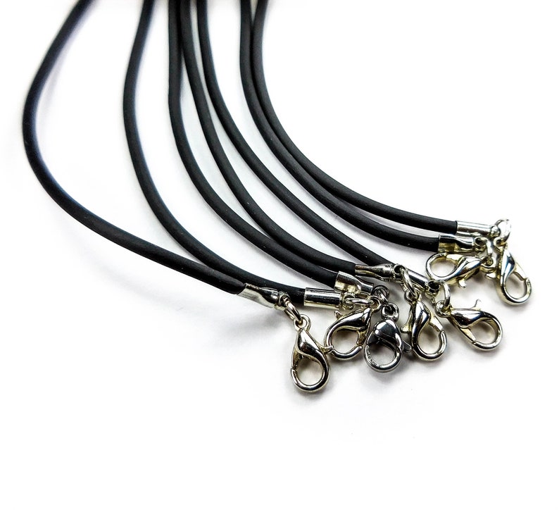 Necklace Cords Black Cord Necklaces Lobster Claw Clasp Etsy