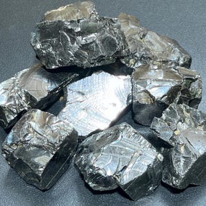 Large Elite Noble Shungite Rough Raw Stones (Type 1)(90%+) Gemstones Decor Supply Healing Crystals And Stones image 1